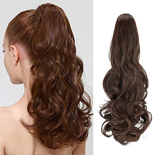 20〞Claw Ponytail Clip in Hair Extensions Hairpiece Synthetic Light Curly Soft Silky Nature Looking Heat-Resisting Different Colors for Women Fashion and Beauty-2/33# 20〞Claw Ponytail Clip in Hair Extensions Hairpiece Synthetic Light Curly Soft Silky Nature Looking Heat-Resisting Different Colors for Women Fashion and Beauty-2/33#